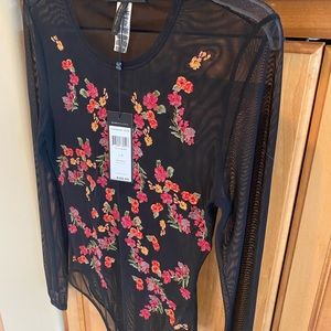 BCBG MAXAZRIA sheer blouse
